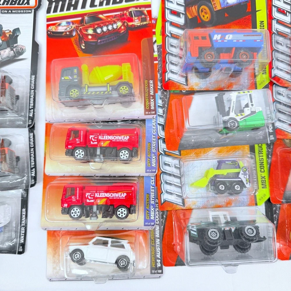 Matchbox Diecast Car Lot 18pc Construction City Action 64 Austin Mini Cooper S